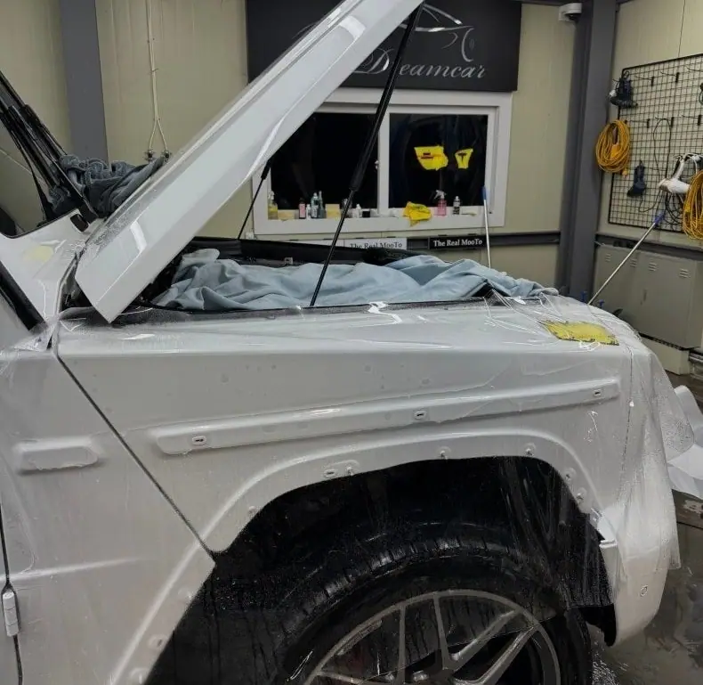 벤츠 G63 AMG 전체 PPF 시공 중