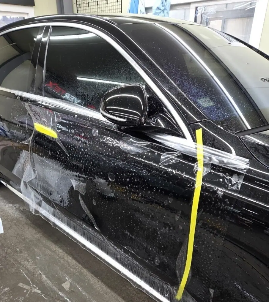 벤츠 S500 전체 PPF 시공 중