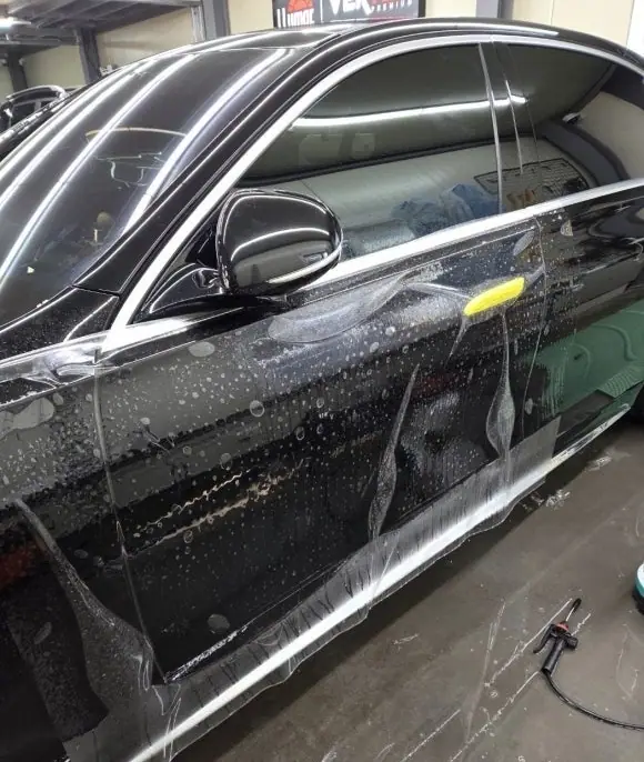 벤츠 S500 전체 PPF 시공 중